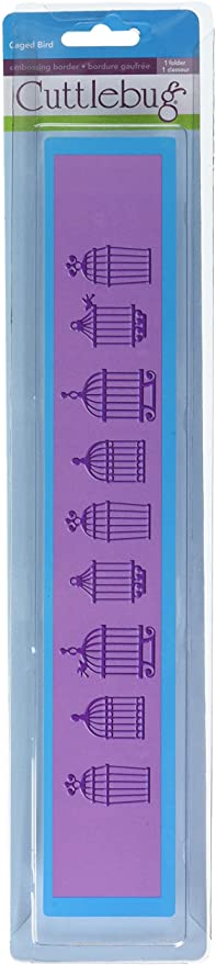 Cuttlebug CAGED BIRD Embossing Folder Border 3"X 12" Scrapbooksrus