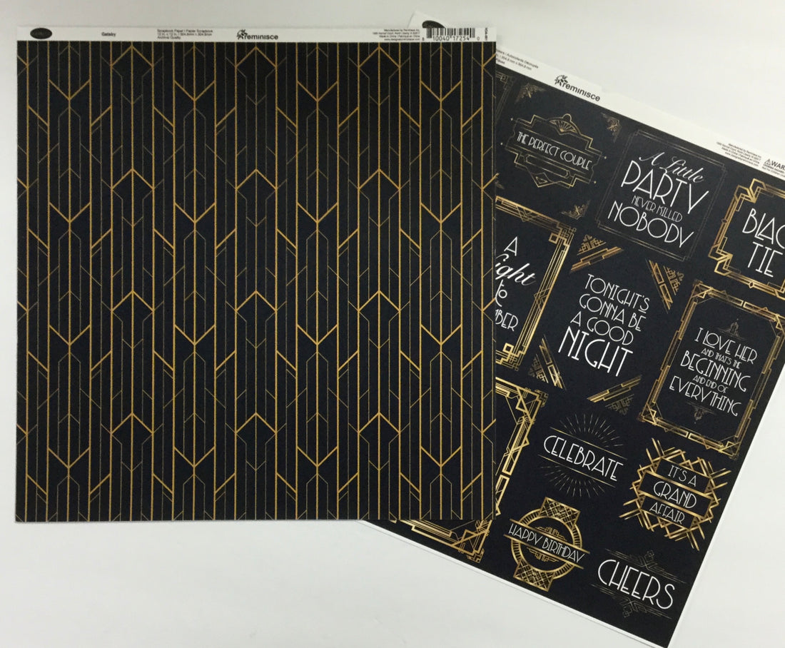 Reminisce ROARING 20’s Paper Pack 2pc Scrapbooksrus