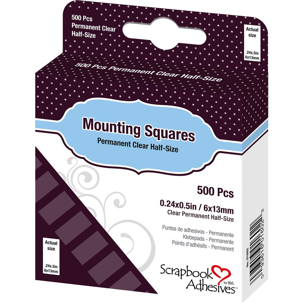 Scrapbook Adhesives MOUNTING SQUARES .24x0.5in 500pc Scrapbooksrus