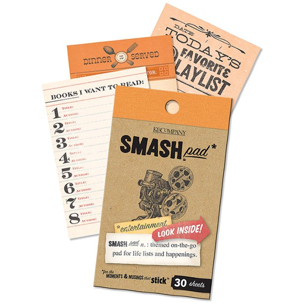 K&Company Smash Book ENTERTAINMENT Journaling Pad 30pc