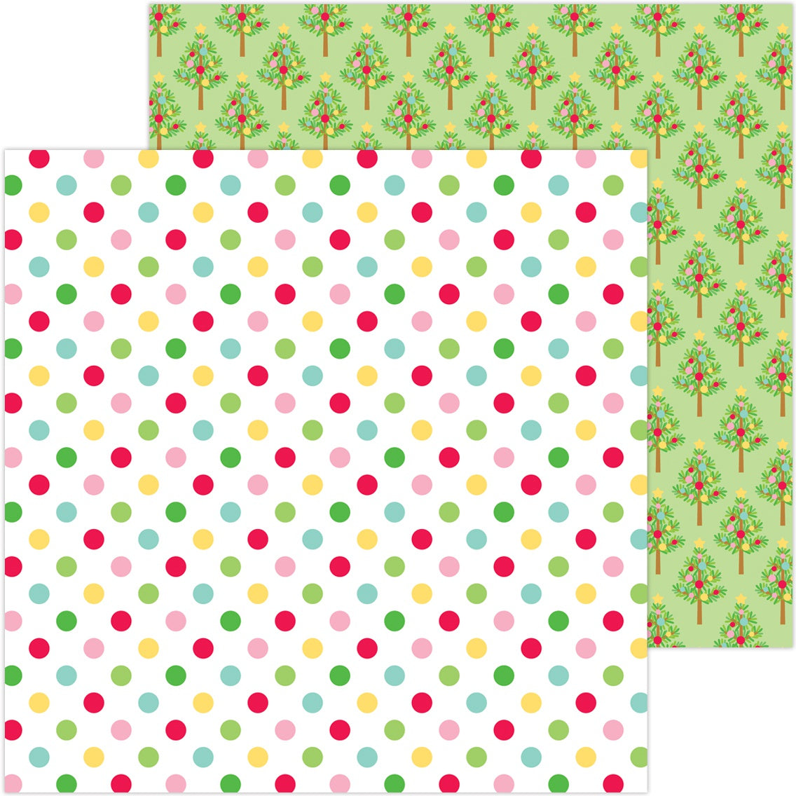 Doodlebug Christmas Magic JOLLY HOLIDAY 12"X12" Cardstock Paper Scrapbooksrus