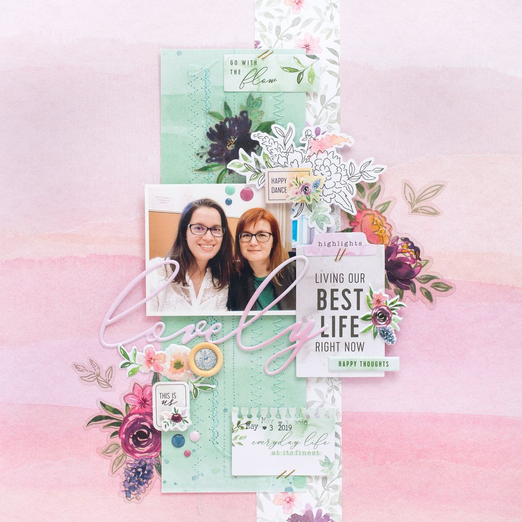 Pinkfresh Studio Just A Little Lovely AROUND HERE 12x12 Scrapbook Paper Scrapbooksrus