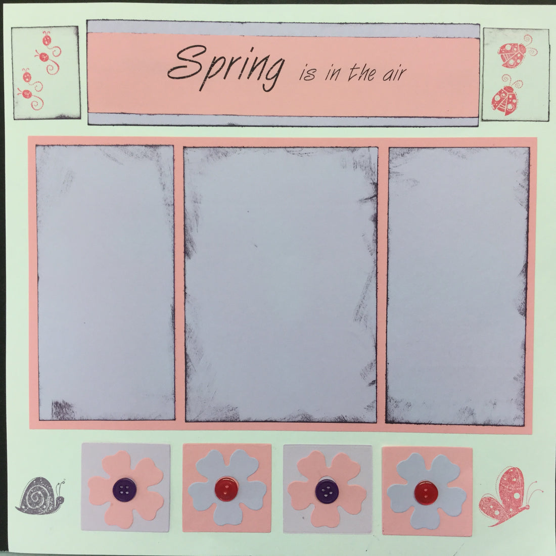 Premade Pages SPRING IS IN THE AIR (2) 12&quot;X12&quot; Scrapbook Pages Scrapbooksrus 