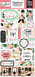 Echo Park 6"x12" SALON CHIPBOARD Phrases Sticker 34pc. Scrapbooksrus