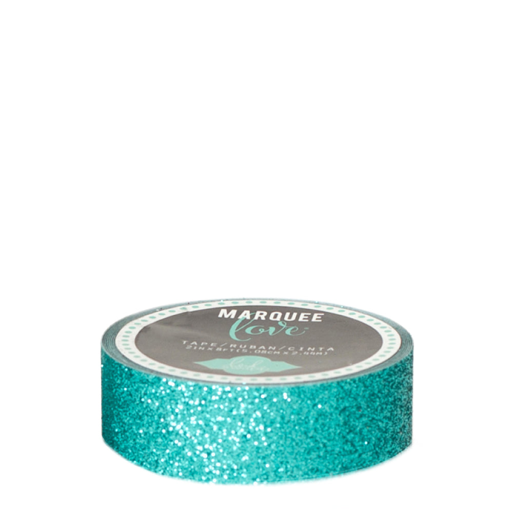 Heidi Swapp MARQUEE LOVE Teal Glitter Washi Tape 9ft Scrapbooksrus
