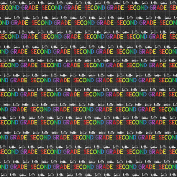 HELLO SCHOOL 12"X12" Paper Kît 14pc Scrapbook Customs Scrapbooksrus