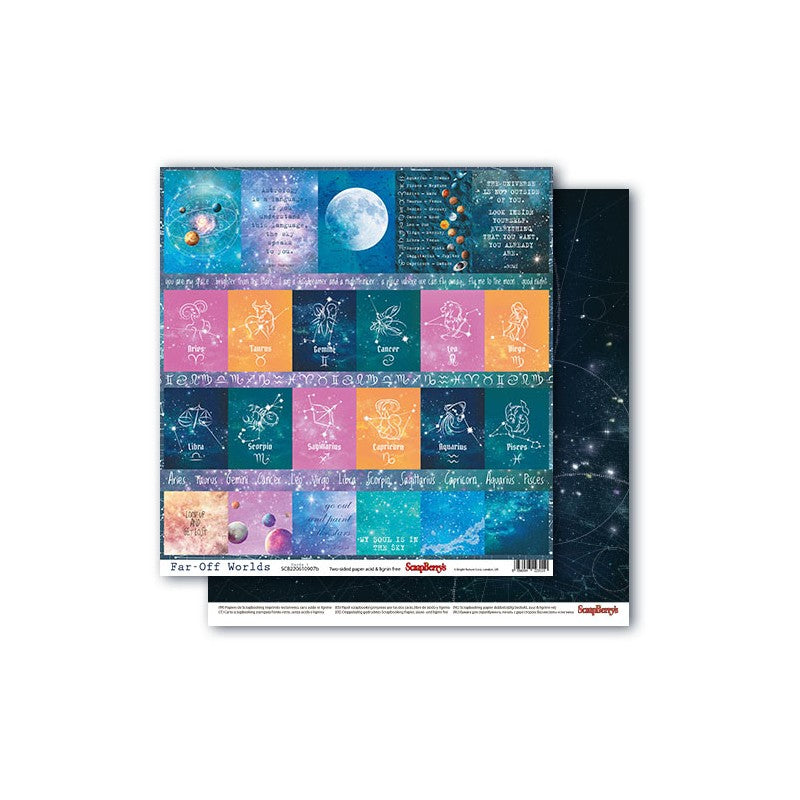 Scrapberry’s Far-Off Worlds Collection CARDS 1 12"X12" Paper Scrapbooksrus