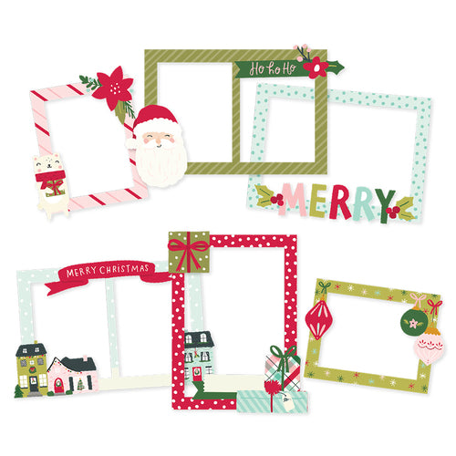 Simple Stories HOLLY DAYS Chipboard Frames 6pc. Scrapbooksrus