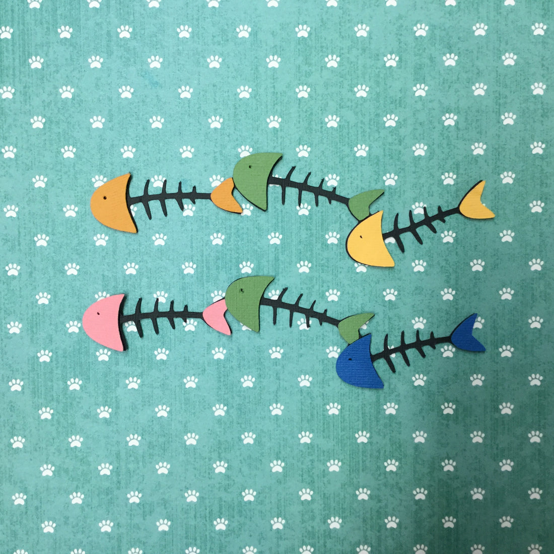 FISH BONES Pet Custom Scrapbook Die Cuts Scrapbooksrus