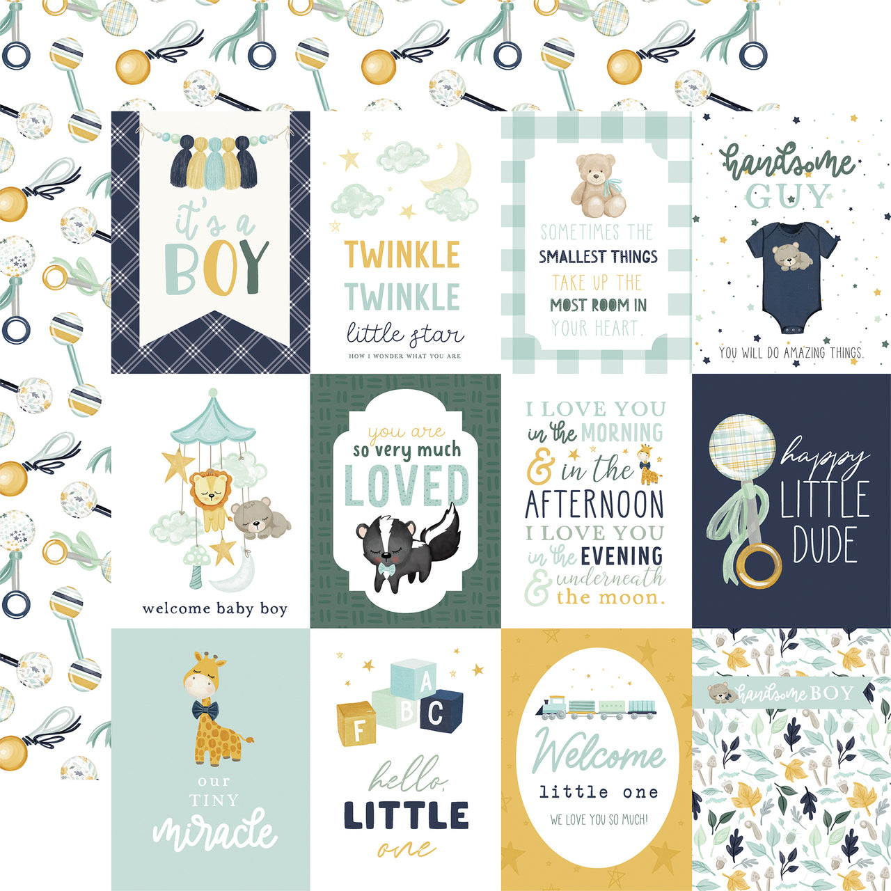 Echo Park IT’S A BOY 12"X12" Collection Kit Scrapbooksrus