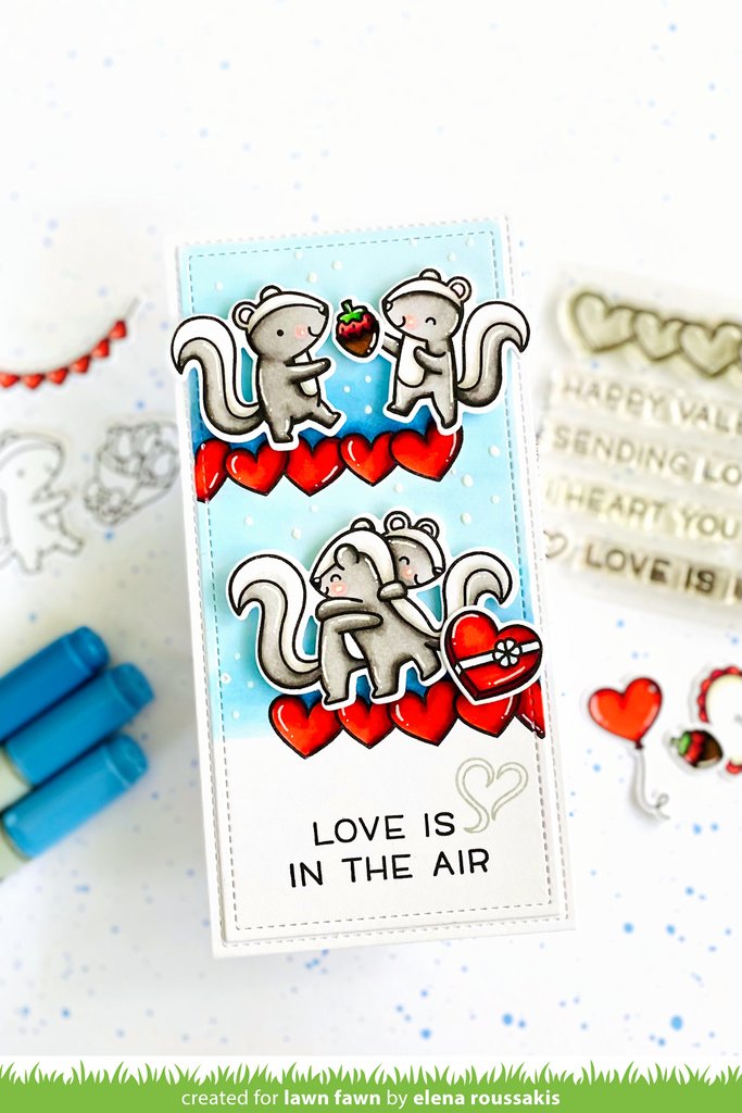 Lawn Fawn SCENT WITH LOVE Clear Stamps 21pc Scrapbooksrus