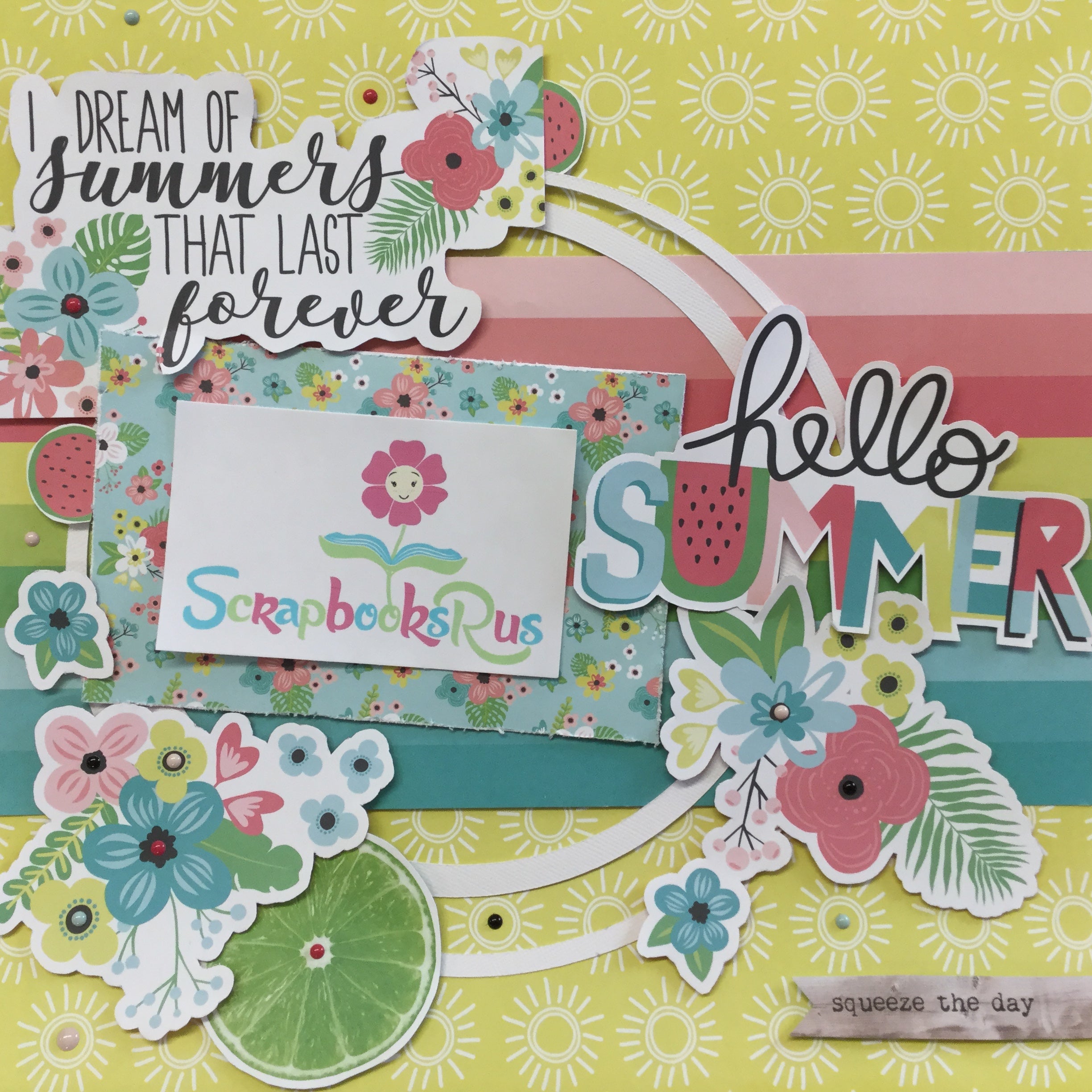 Simple Stories HELLO SUMMER Double Layout Page Kit Scrapbooksrus