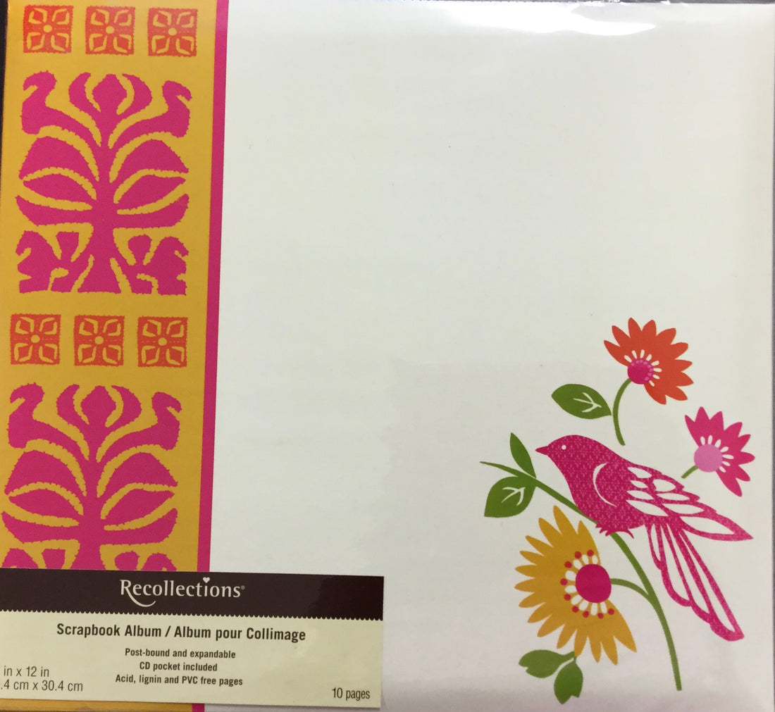 Recollections TROPICAL BIRD 12"X12" Scrapbook Album Scrapbooksrus