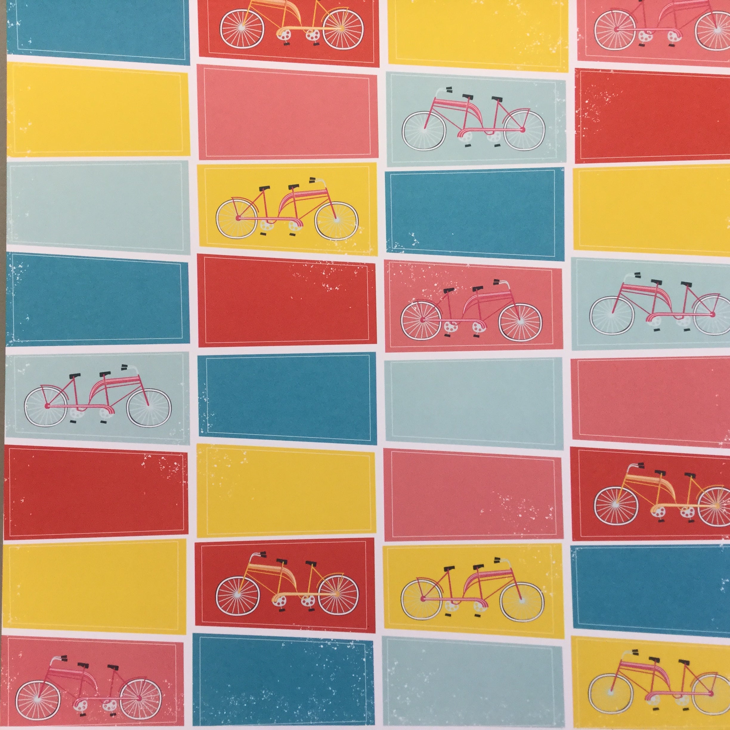 American Crafts Shoreline SANTA MONICA 12"X12" Bike Paper