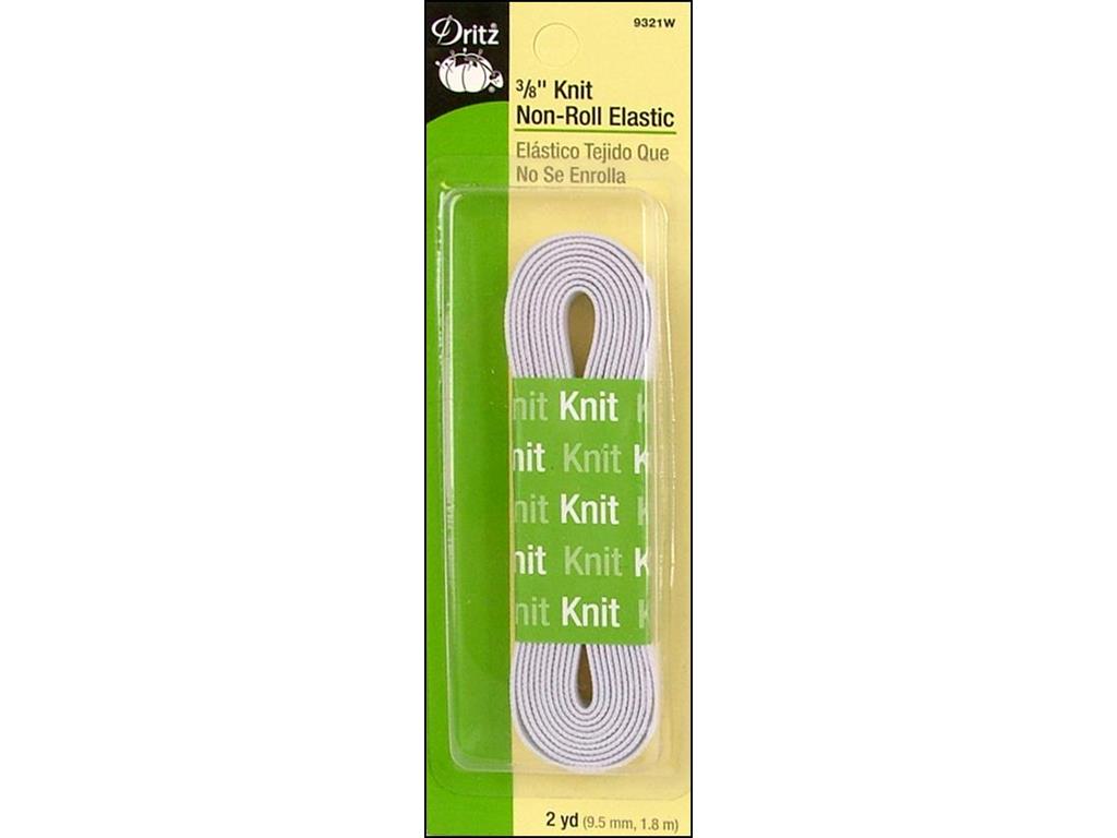 Dritz NON-ROLL ELASTIC White 3/8" 2yd. Scrapbooksrus