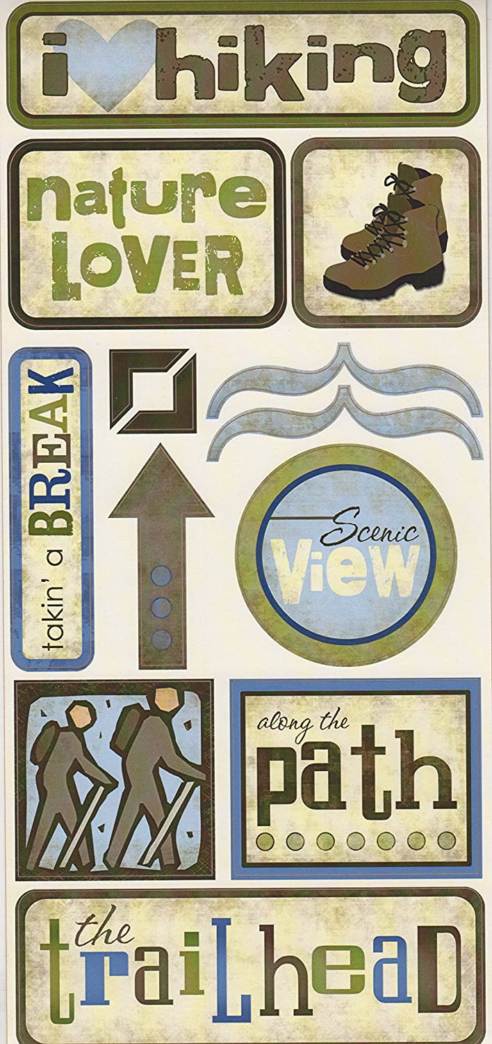 HIKING Outdoor Fun Stickers 13pc Scrapbooksrus