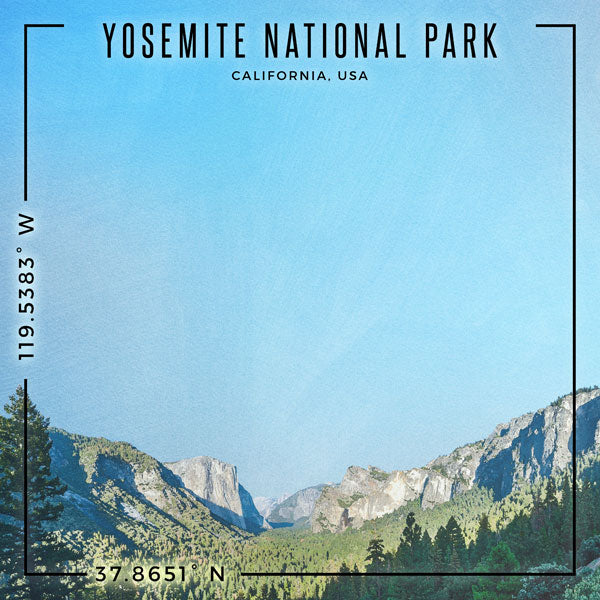 USA YOSEMITE NP 12"X12" Coodrinates DS 12x12” Paper Scrapbooksrus