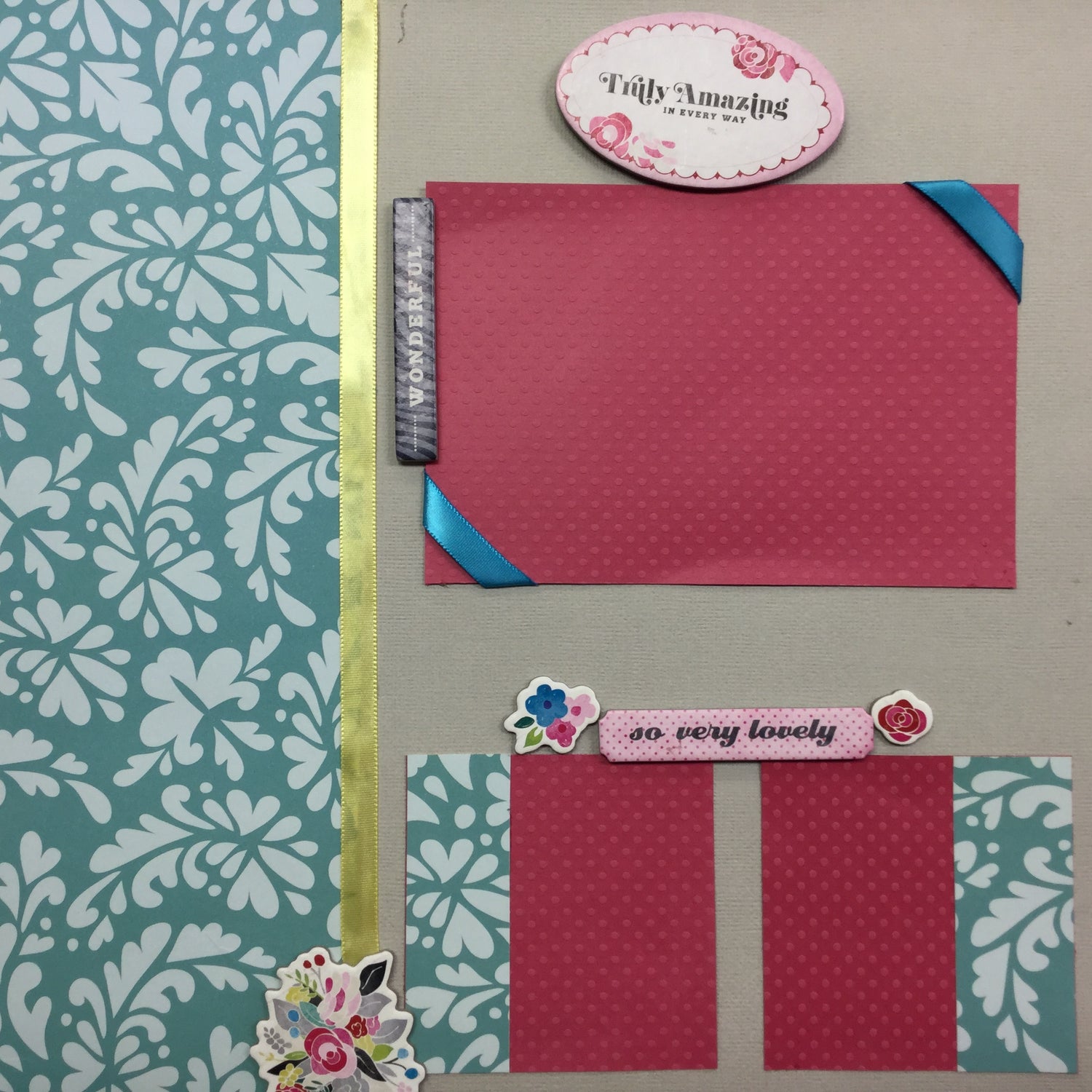 Premade Page SO VERY LOVELY (2) 12X12 Scrapbook @Scrapbooksrus Scrapbooksrus
