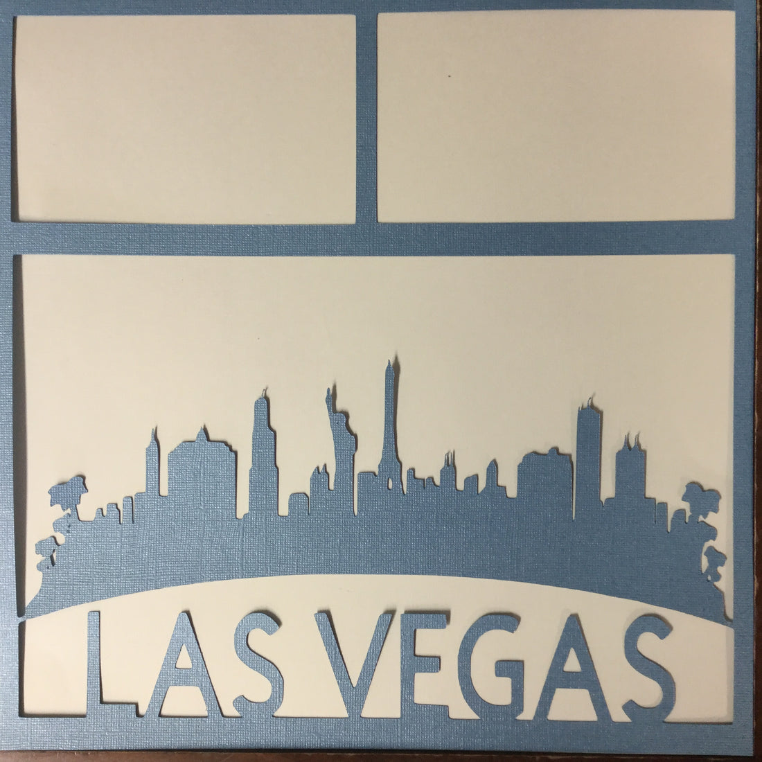 Page Frame LAS VEGAS SKYLINE 12"x12" Scrapbook Overlay LV