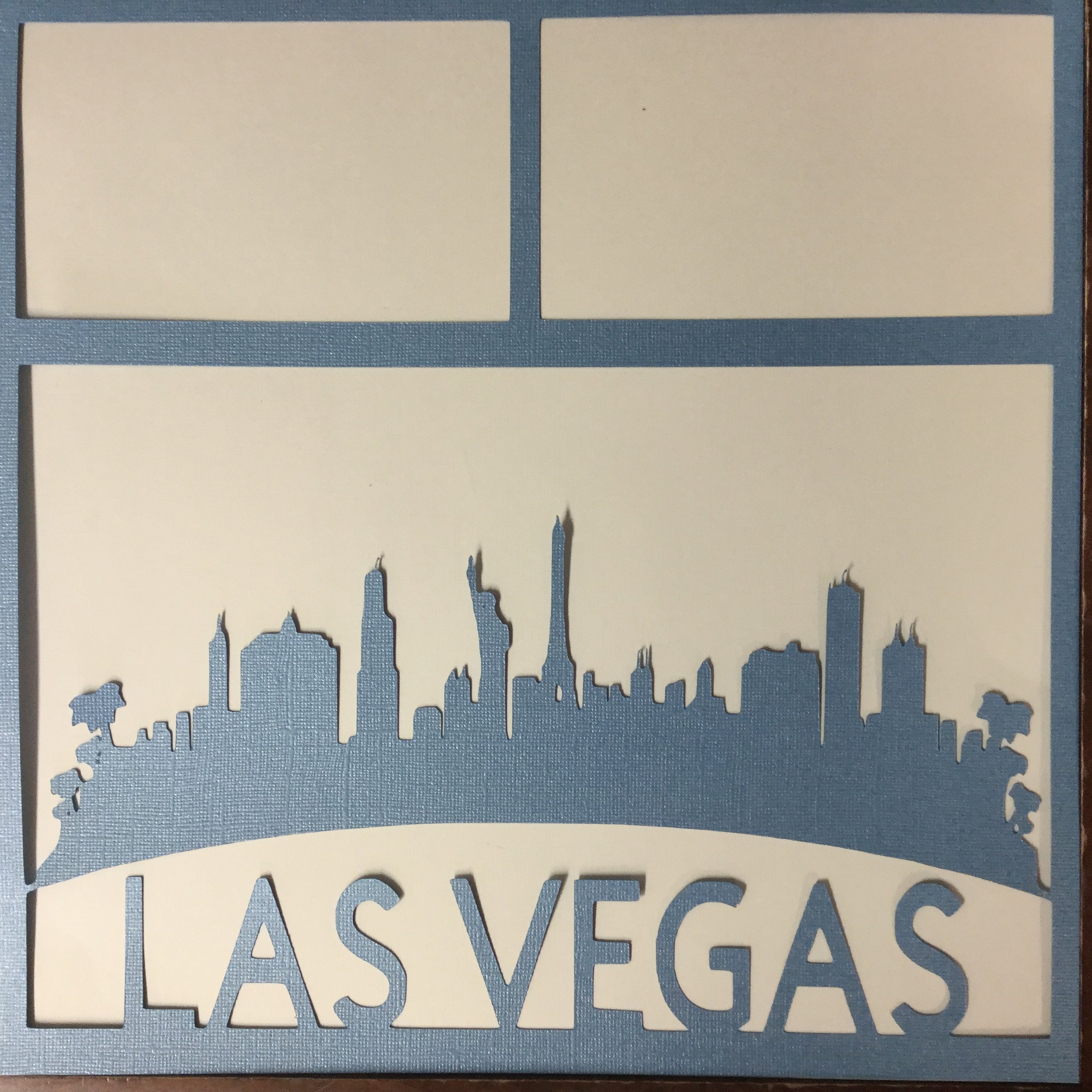 Page Frame LAS VEGAS SKYLINE 12"x12" Scrapbook Overlay LV
