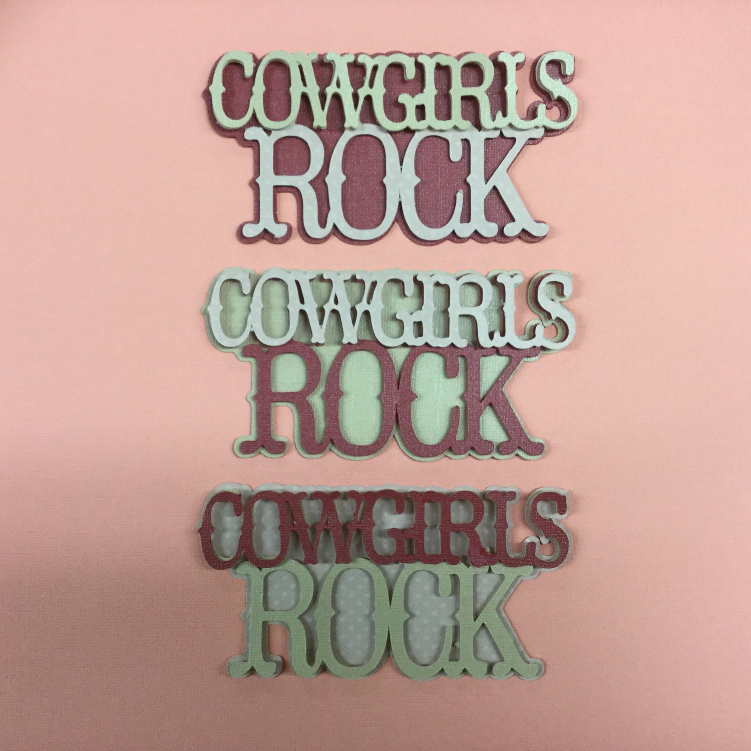 COWGIRLS ROCK Custom Die Cut Scrapbooksrus