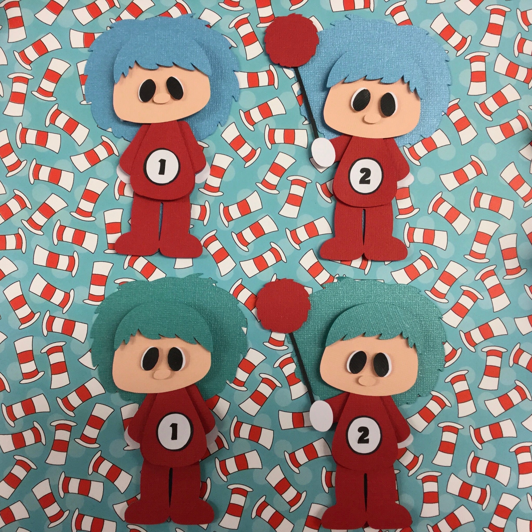 THING ONE THING TWO Dr. Seuss Die Cut Embellishment Scrapbooksrus