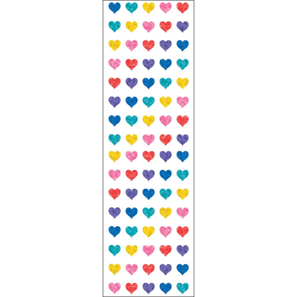 Mrs.Grossmans SPARKLE MULTI MICRO HEART Stickers 160pc Scrapbooksrus
