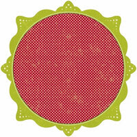 Making Memories Glit MiniDot RED MISTLETOE 12"X12" Die Cut Sheet Scrapbooksrus