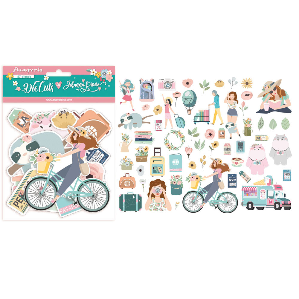 Stamperia AIRES DE LIBERTAD Chipboard Die Cuts 57pc Scrapbooksrus