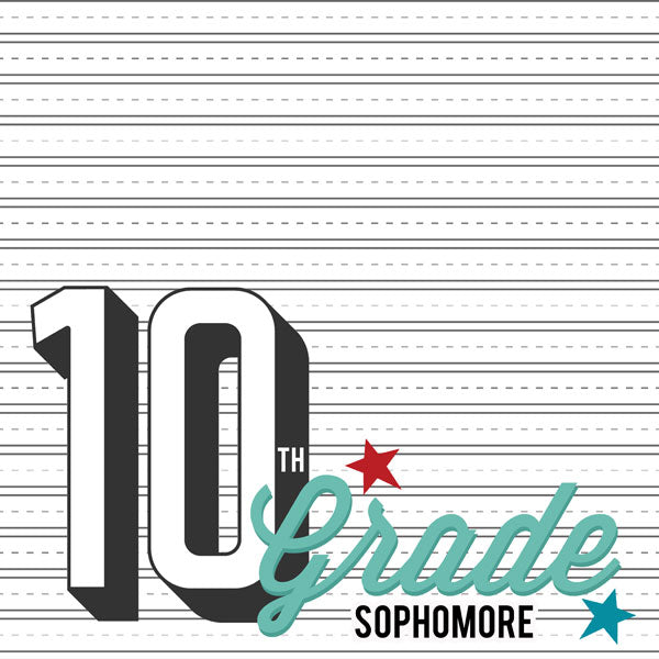 SCHOOL YEARS 12"X12" Paper Kît 14pc Scrapbook Customs