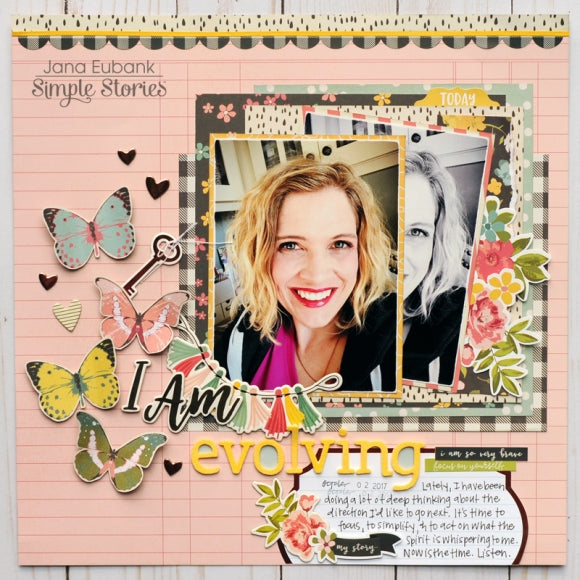 Simple Stories I AM 12"X12" Banner Cardstock Sticker Sheet Scrapbooksrus
