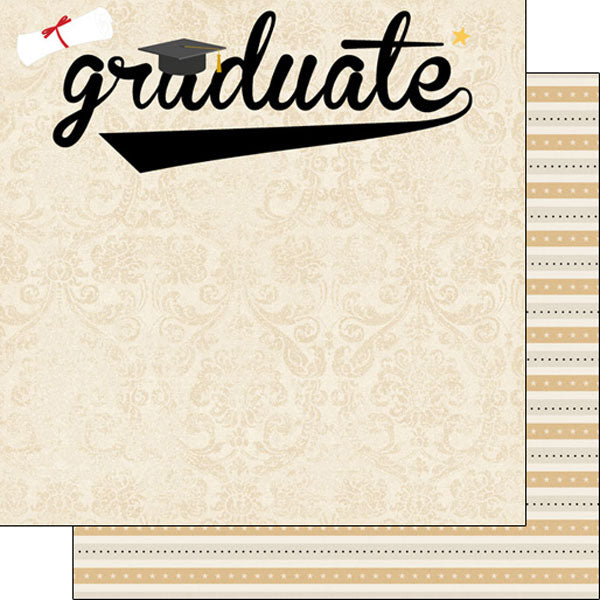 GRADUATION SWISH 12"X12" Scrapbook Customs Paper Scrapbooksrus