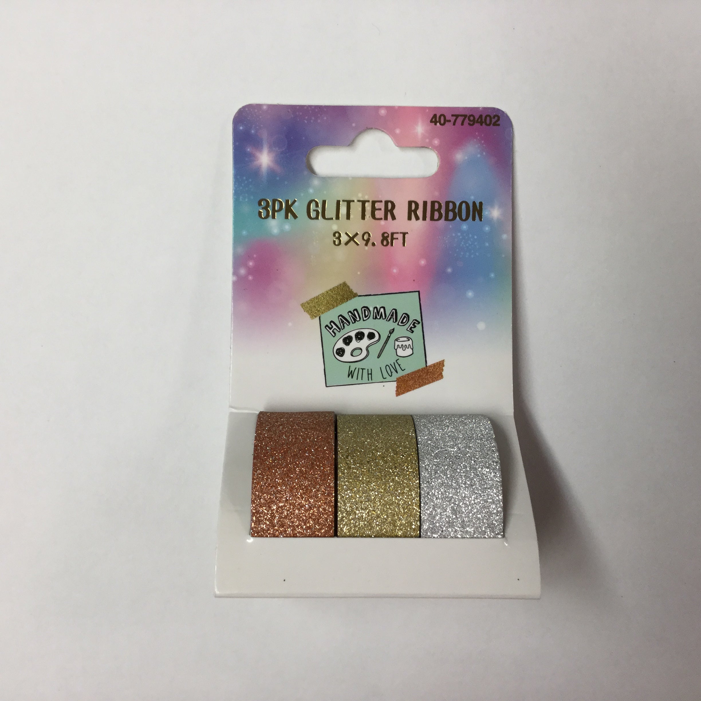 Momentum Brands GLITTER RIBBON Washi Tape 3pc Scrapbooksrus