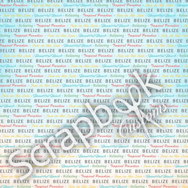 BELIZE Tropical Journal 12"X12" Scrapbook Travel Paper