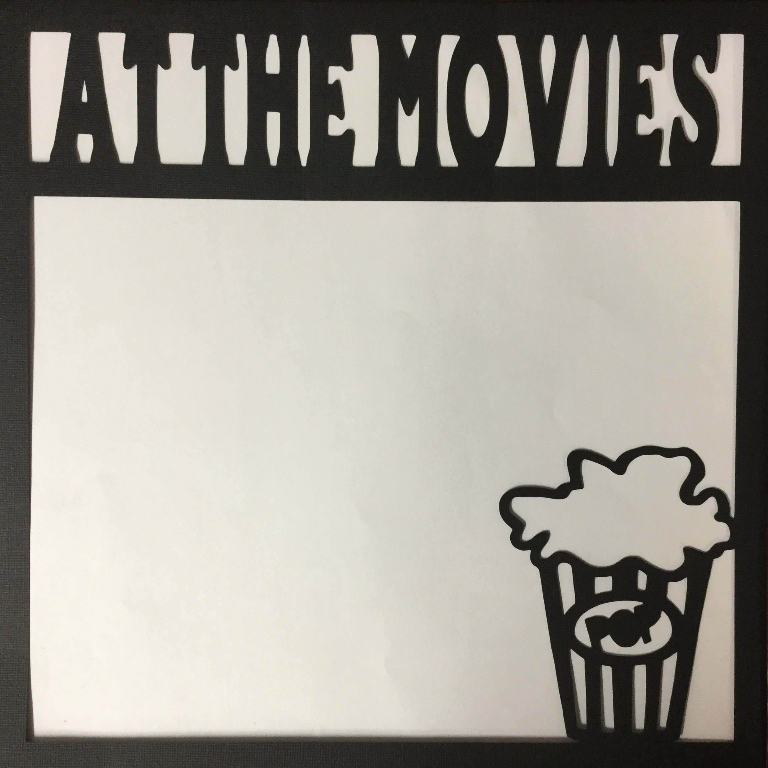 Page Frame AT THE MOVIES 12"x12" Scrapbook Overlay LV Scrapbooksrus