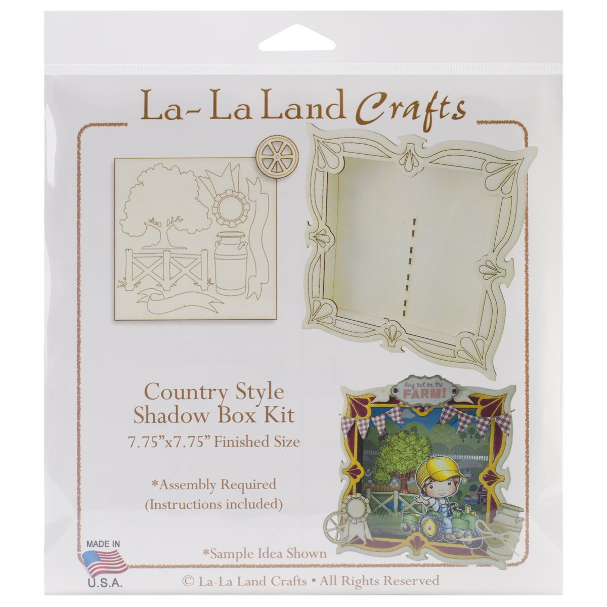 La-La Land Crafts COUNTRY STYLE Shadow Box Kit Scrapbooksrus