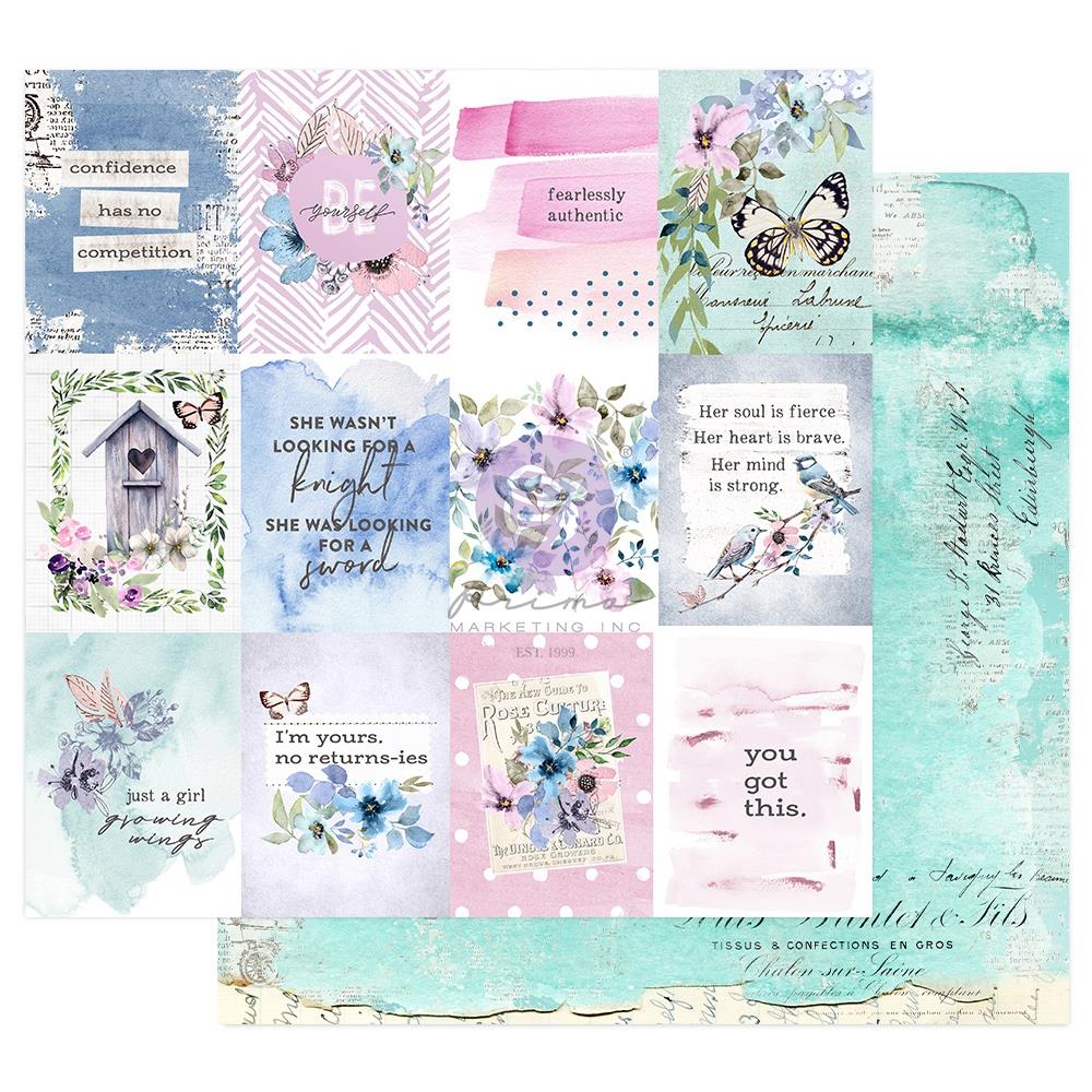 Prima Watercolor Floral DREAMY FLORALS 12X12 Scrapbook Paper Scrapbooksrus