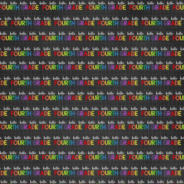 HELLO SCHOOL 12"X12" Paper Kît 14pc Scrapbook Customs Scrapbooksrus