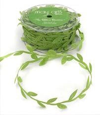 May Arts 1" LEAF RIBBON 1 yard yd
