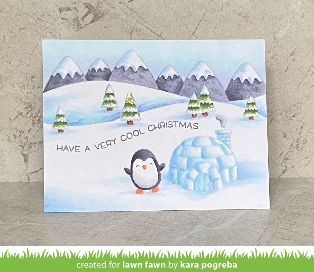 Lawn Cuts PENGUIN PARTY Custom Craft Dies 15pc Scrapbooksrus