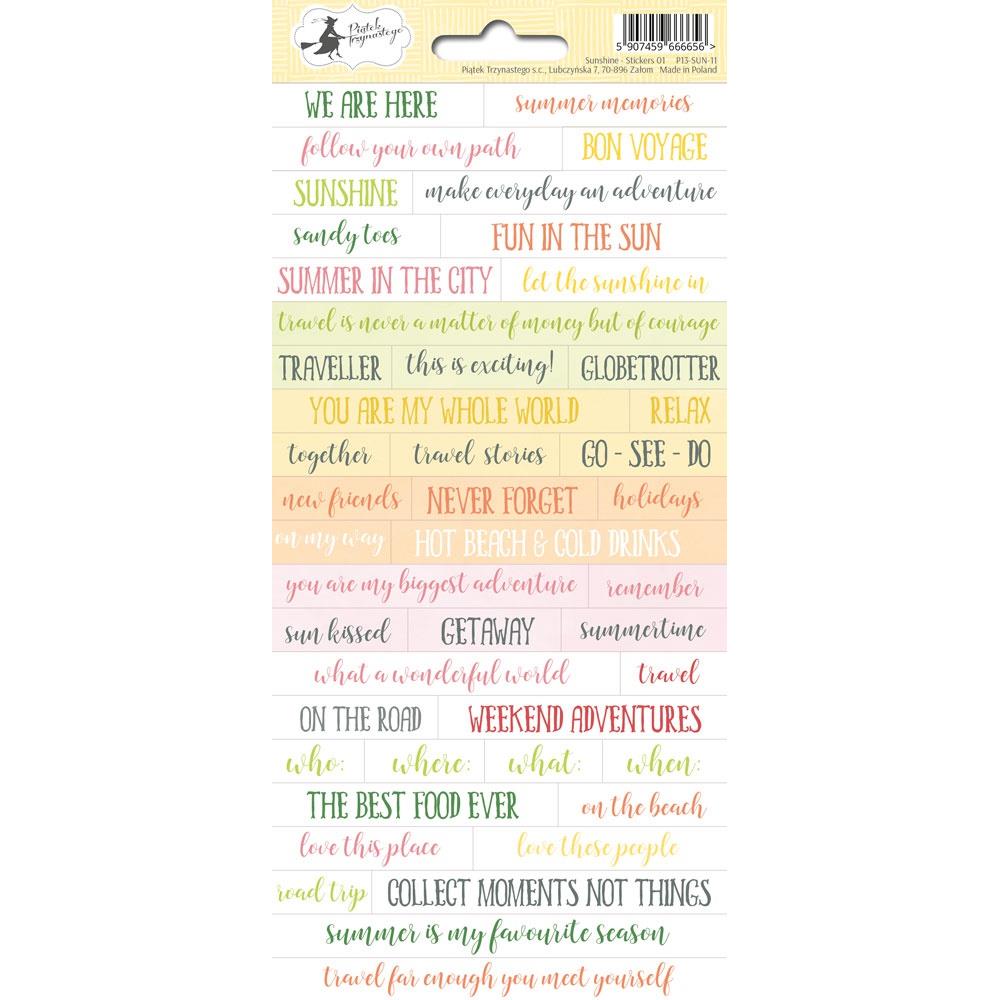 P13 SUNSHINE Stickers 45pc. Scrapbooksrus