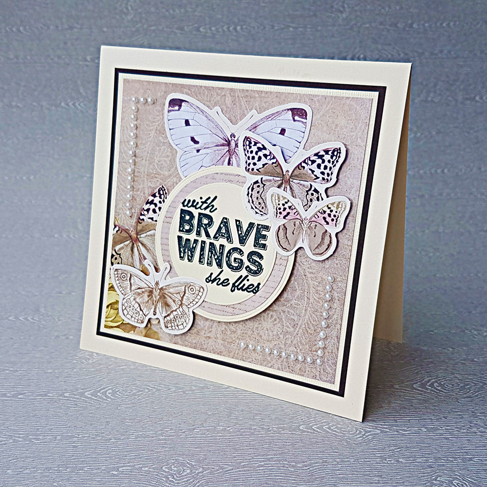 Couture Creations BUTTERFLY GARDEN 06A 12"X 12" Scrapbook Paper Scrapbooksrus