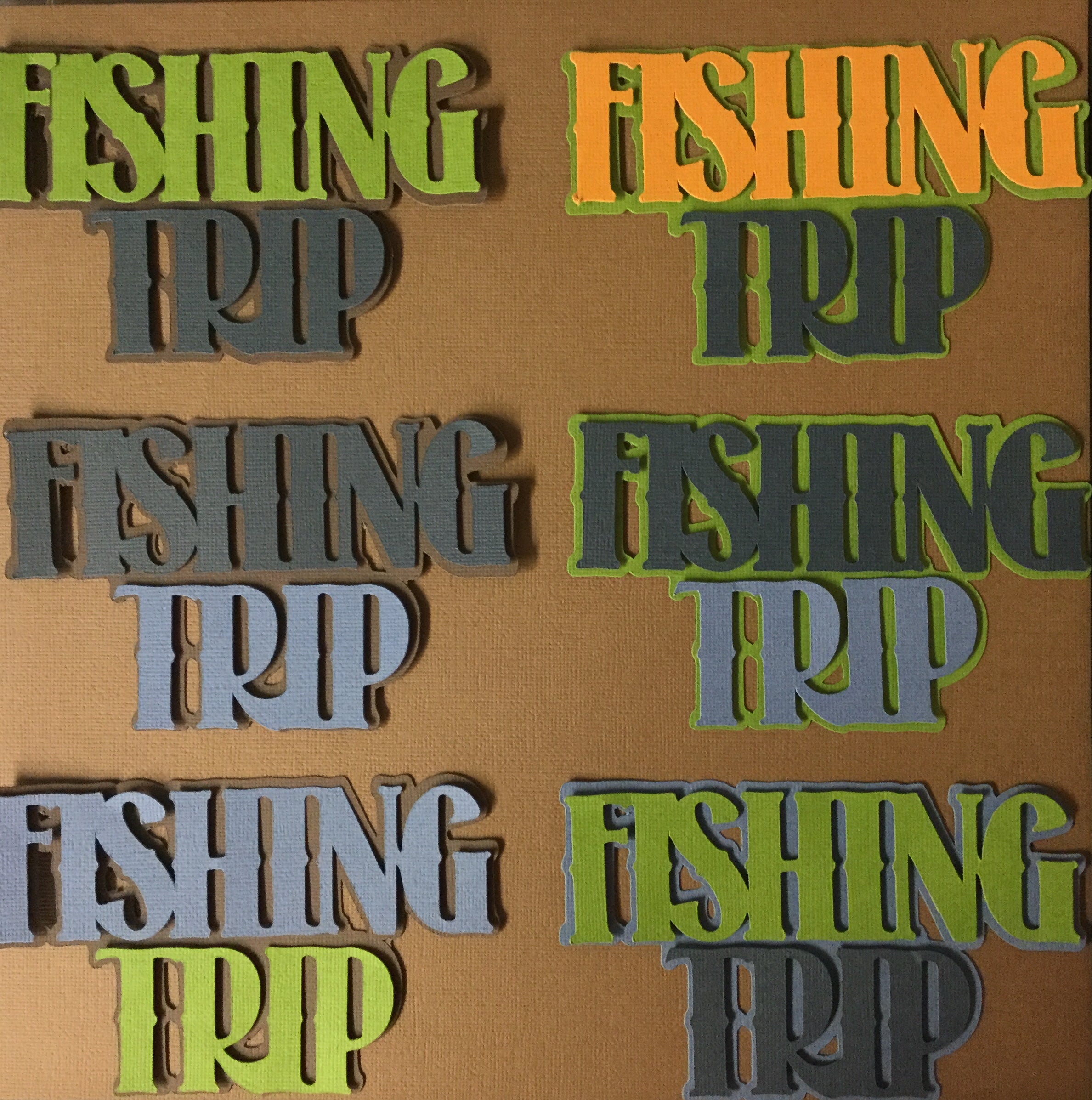 FISHING TRIP Camping Custom Scrapbook Die Cuts Scrapbooksrus