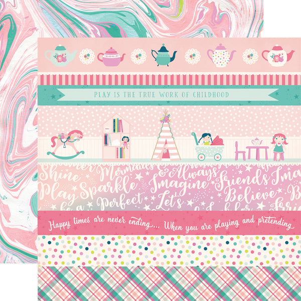 Echo Park 12"x12" IMAGINE THAT GIRL 13pc COLLECTION KIT Scrapbooksrus