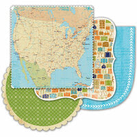 Little Yellow Bicycle PACK YOUR BAGS 6x6 Decorative Edge Cardstock Scrapbooksrus