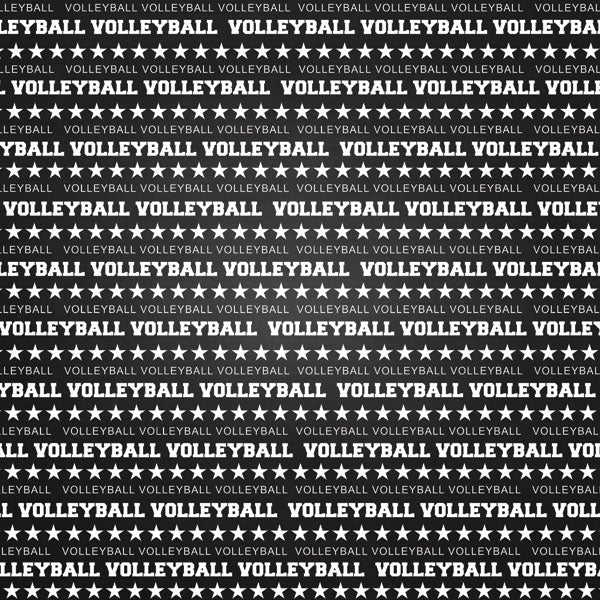 VOLLEYBALL DS CHALKBOARD SPORTS 12x12 Scrapbook Paper Scrapbooksrus
