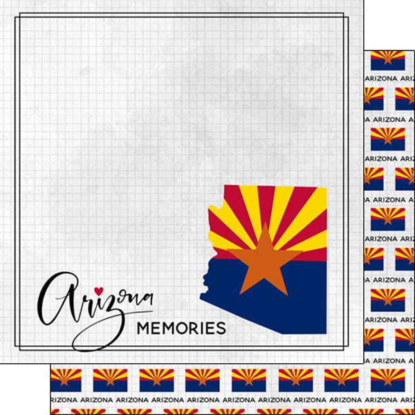 ARIZONA Scrapbook Customs 12"X12" Travel Paper Pack Scrapbooksrus