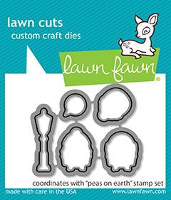 Lawn Fawn Lawn Cuts PEAS ON EARTH Custom Craft Die 5pc Scrapbooksrus