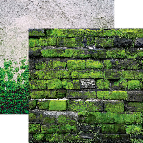 Reminisce Ella Viv Urban Excursion MOSS WALL 12"X12" Scrapbook Paper Scrapbooksrus