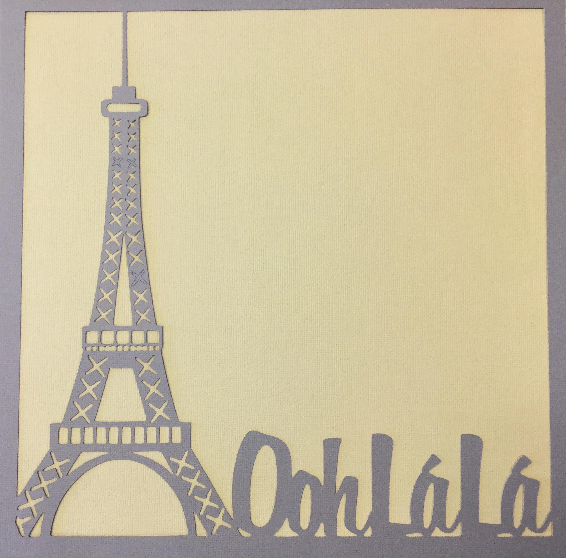 Page Frame OOH LA LA Paris 12"x12" Scrapbook Overlay